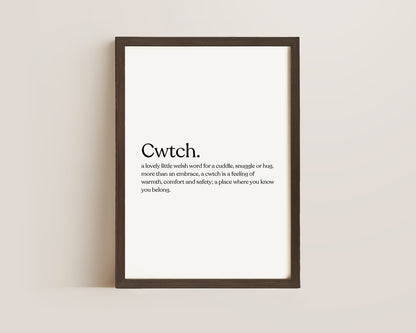 Cwtch Definition Print