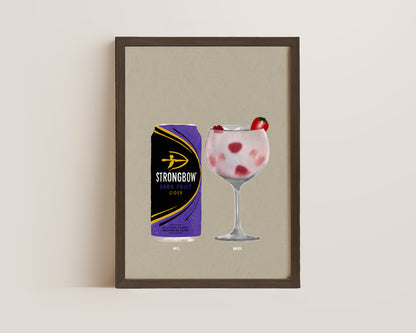 Strongbow Dark Fruits & Pink Gin Print