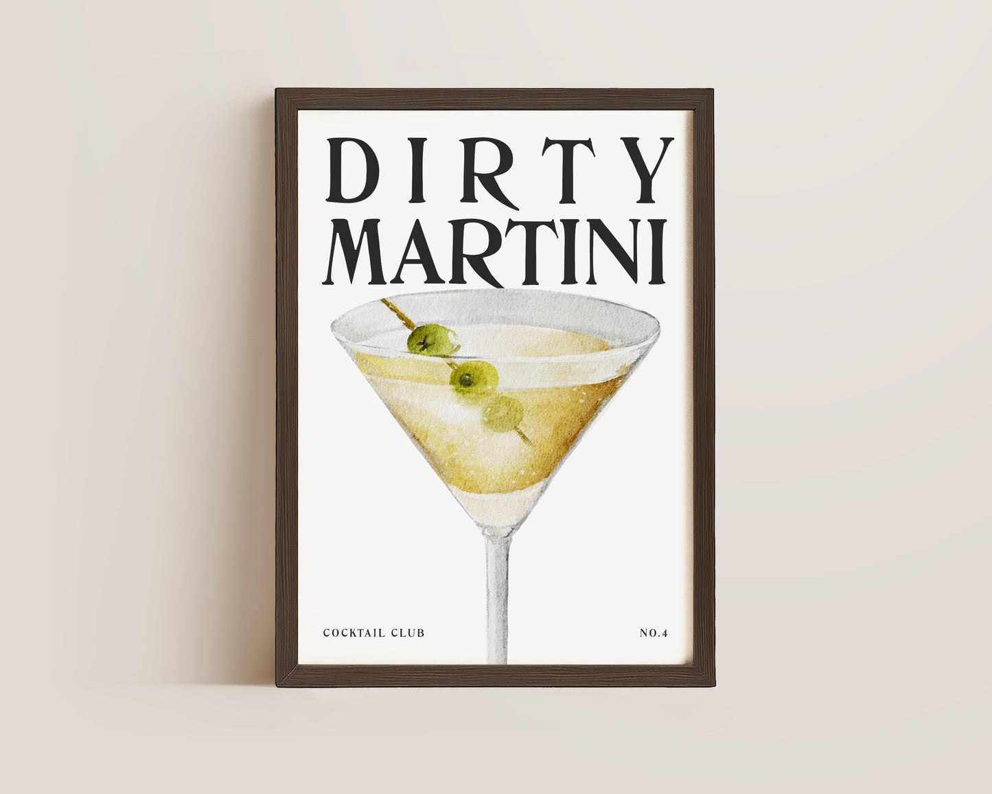 Dirty Martini Cocktail Print