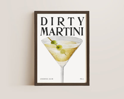 Dirty Martini Cocktail Print