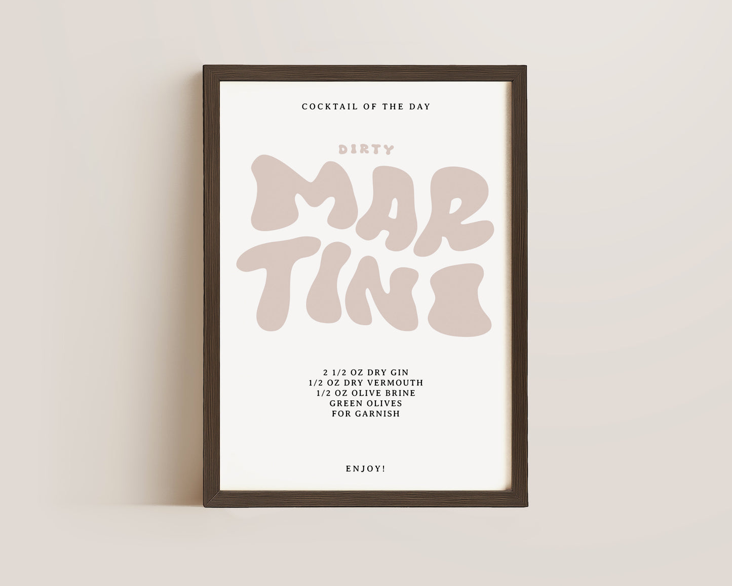 Dirty Martini Recipe Print