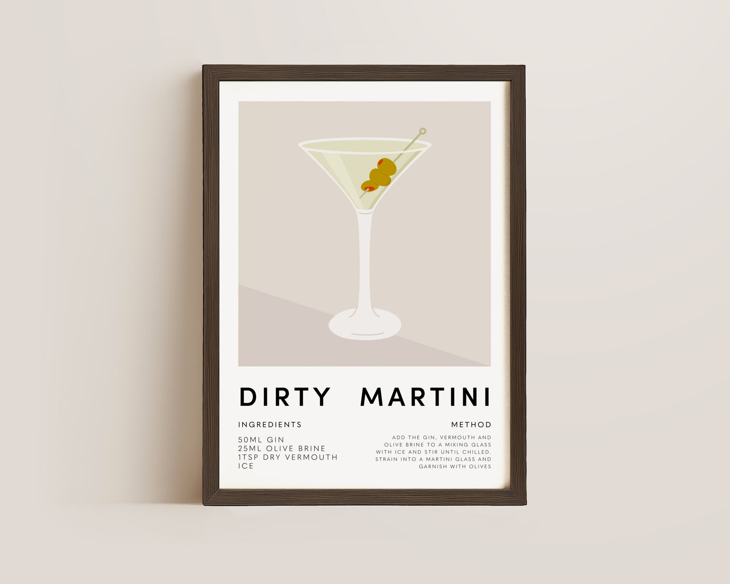 Dirty Martini Print