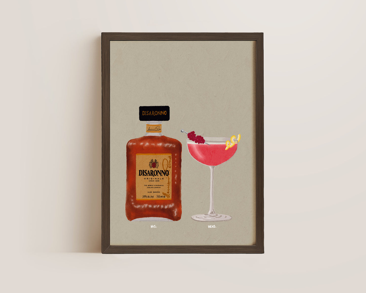 Disaronno & French Martini Print