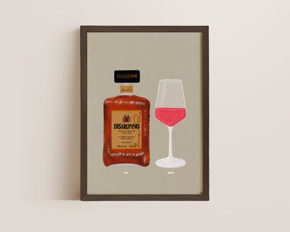 Disaronno & Rose Print