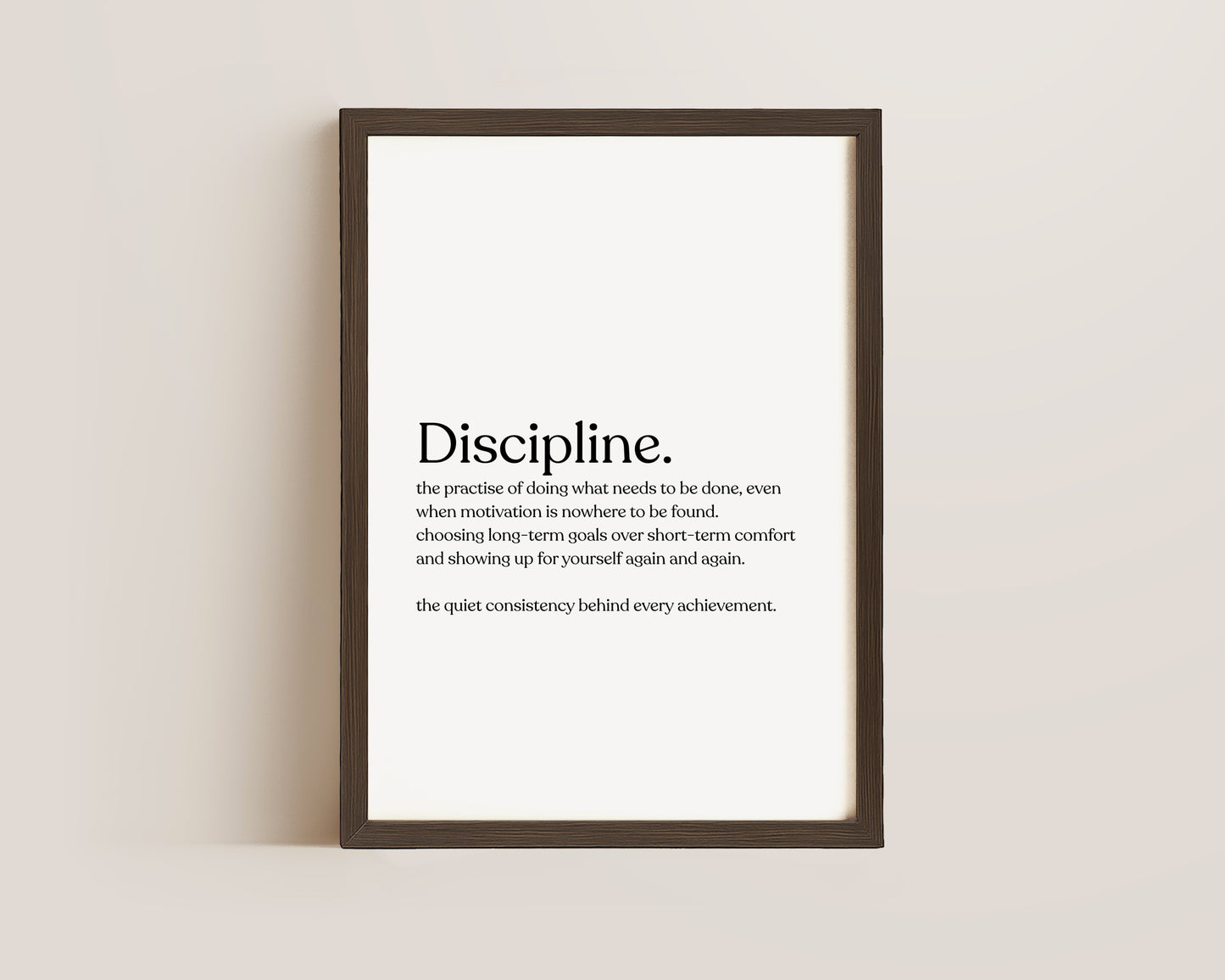 Discipline Definition Print