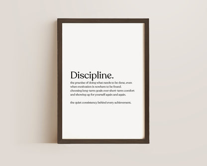 Discipline Definition Print