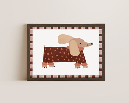 Polka Dot Dog Print