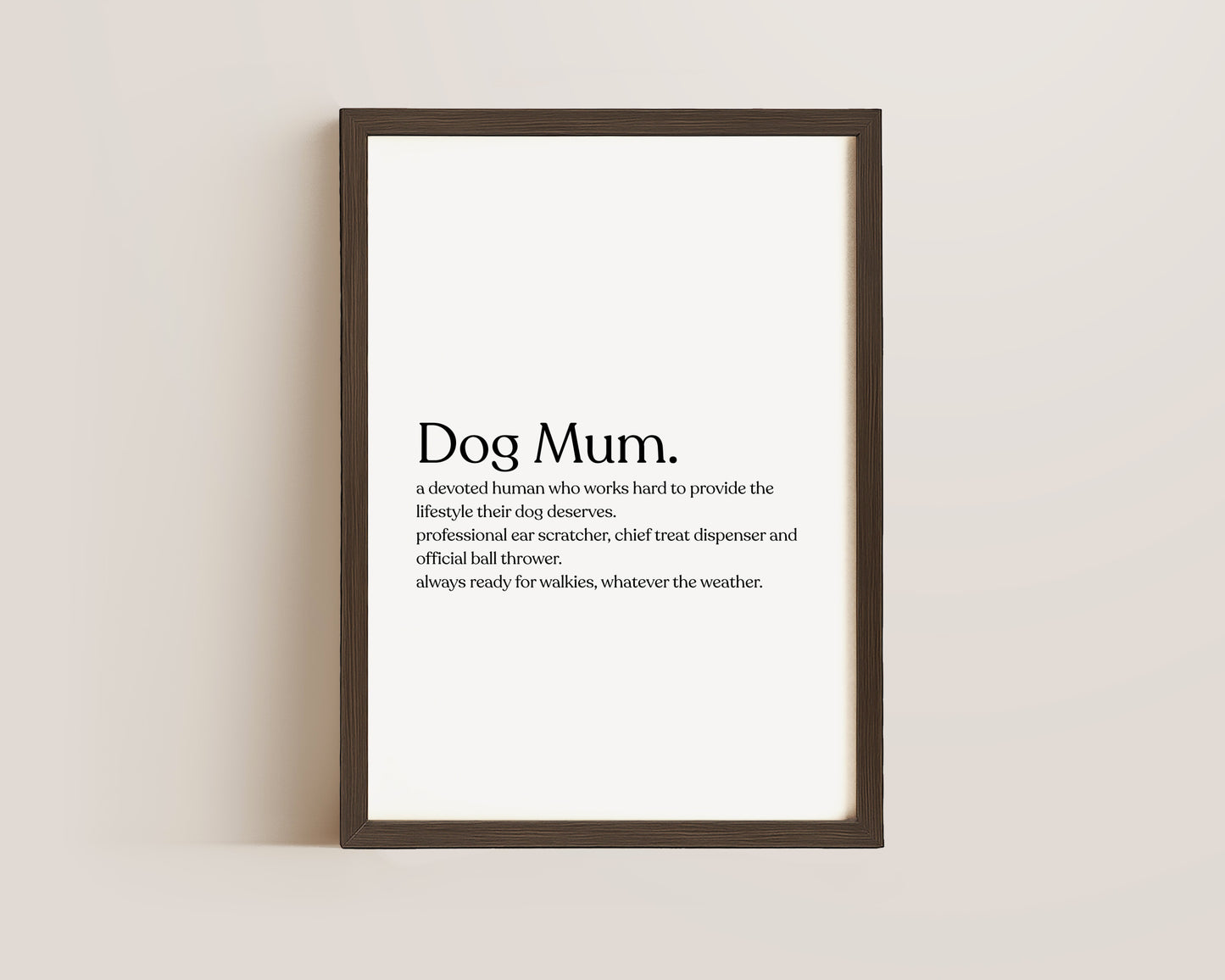 Dog Mum Definition Print