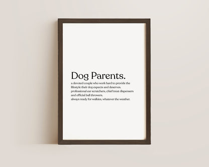 Dog Parents Definition Print