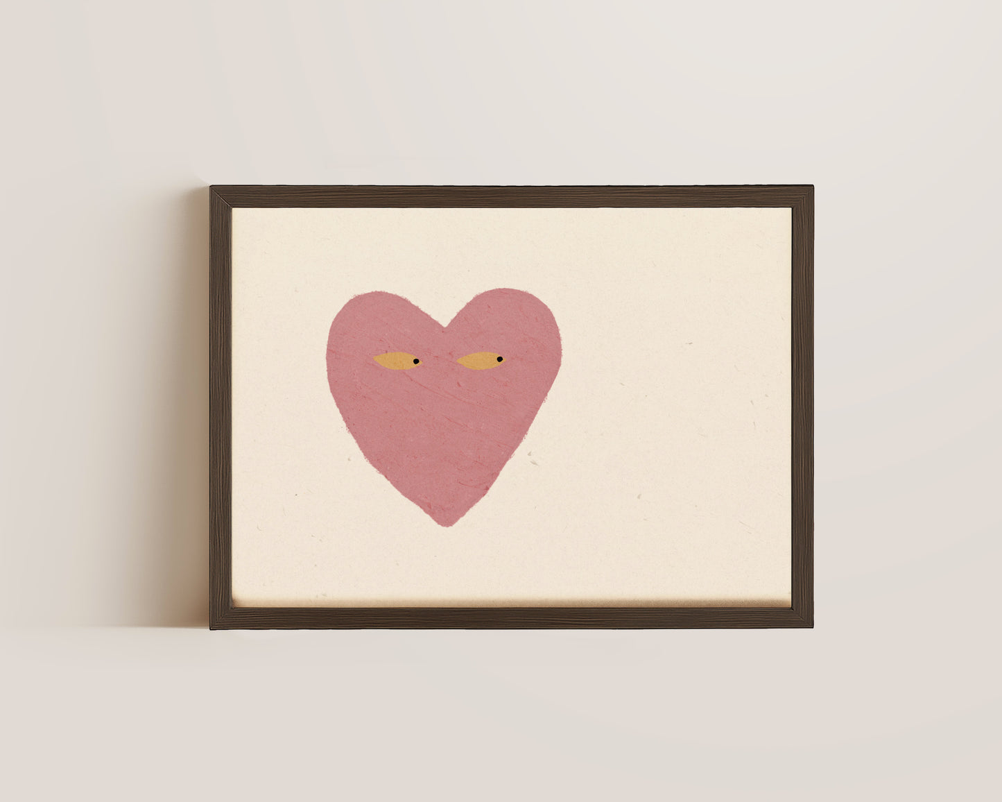 Pink Heart Side Eye Print