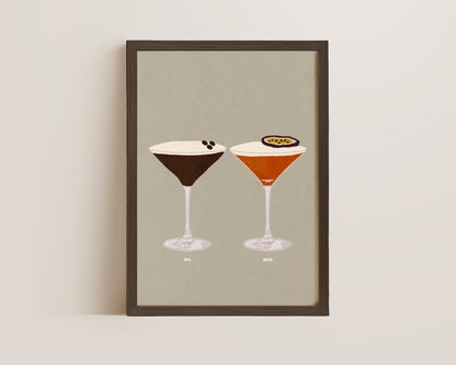 Espresso Martini & Pornstar Martini Print