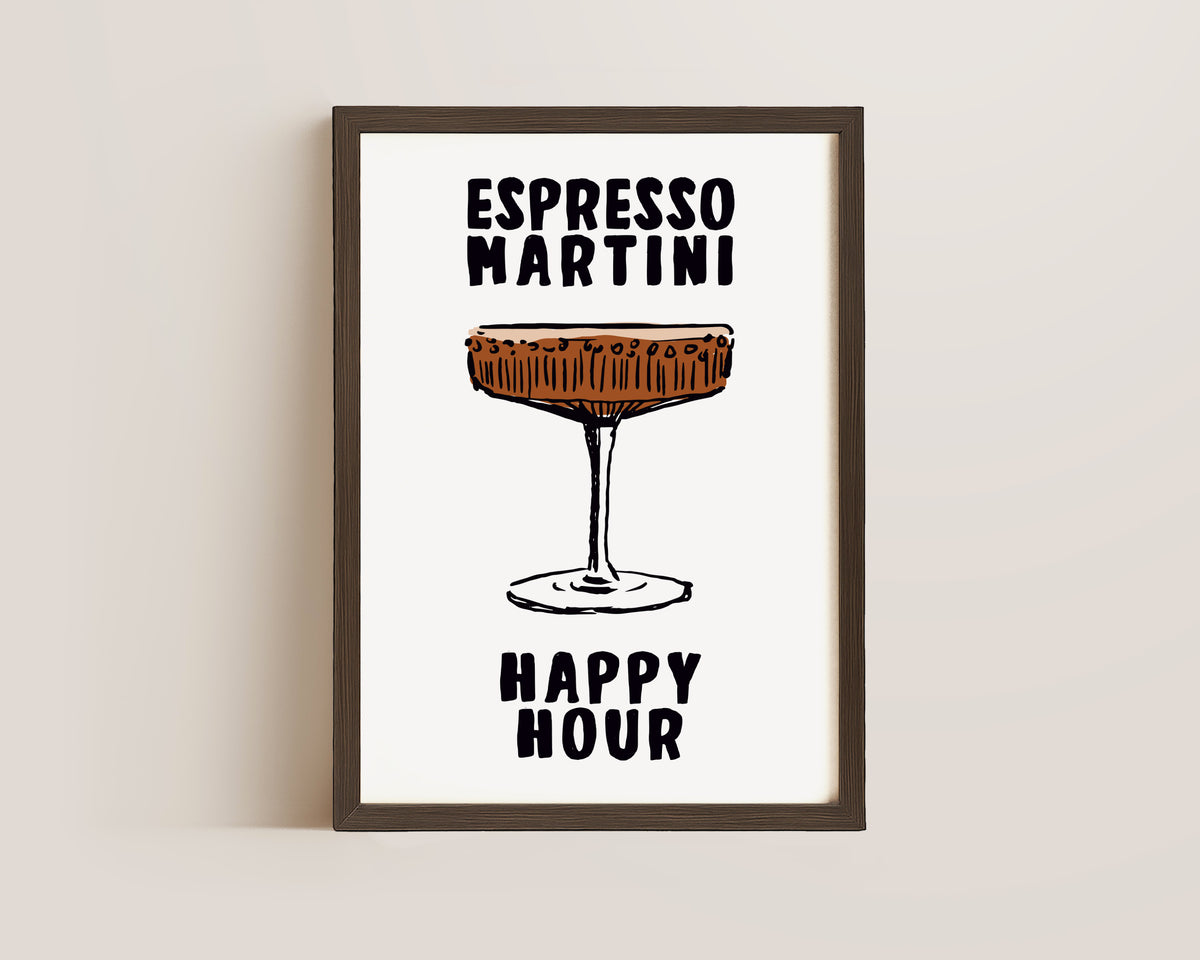 Espresso Martini Happy Hour Print