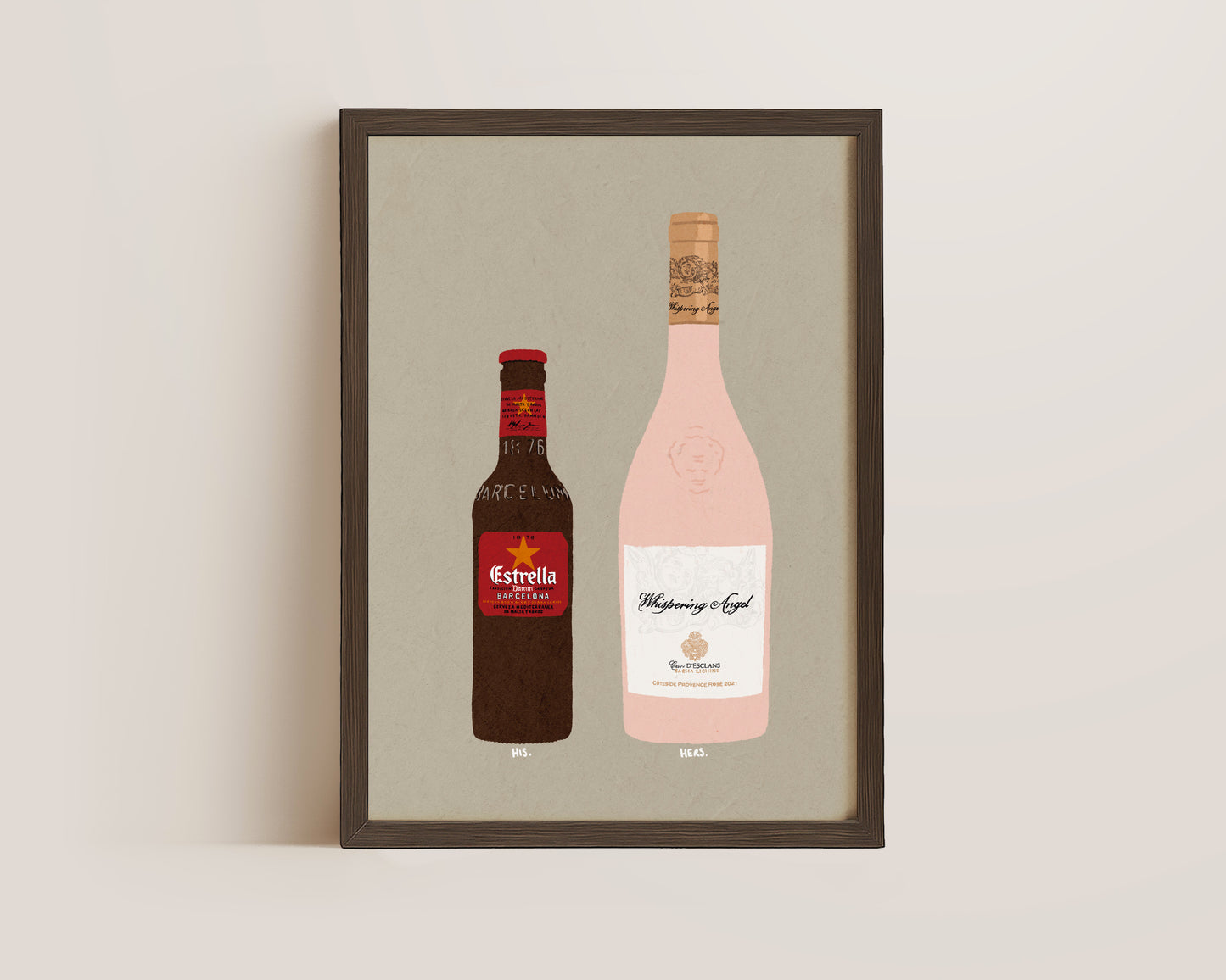 Estrella Bottle & Whispering Angel Print