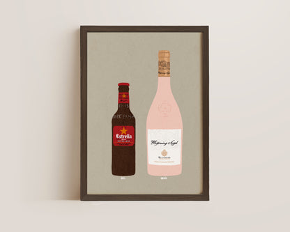 Estrella Bottle & Whispering Angel Print