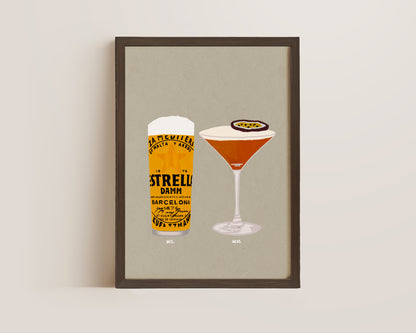 Estrella & Pornstar Martini Print