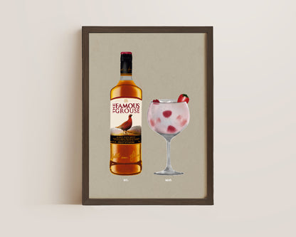 Famous Grouse & Pink Gin Print