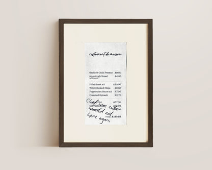 Chef Was Cute Receipt Print