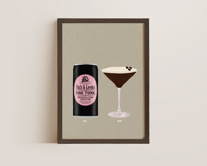 Pink Tonic & Espresso Martini Print