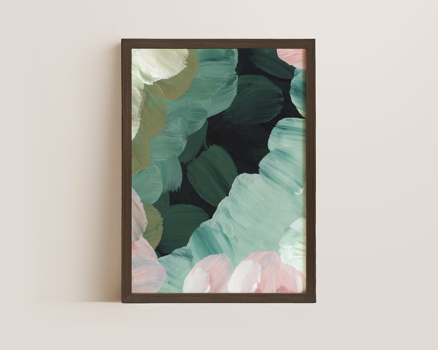 Forest Green & Pink No. 1 Print