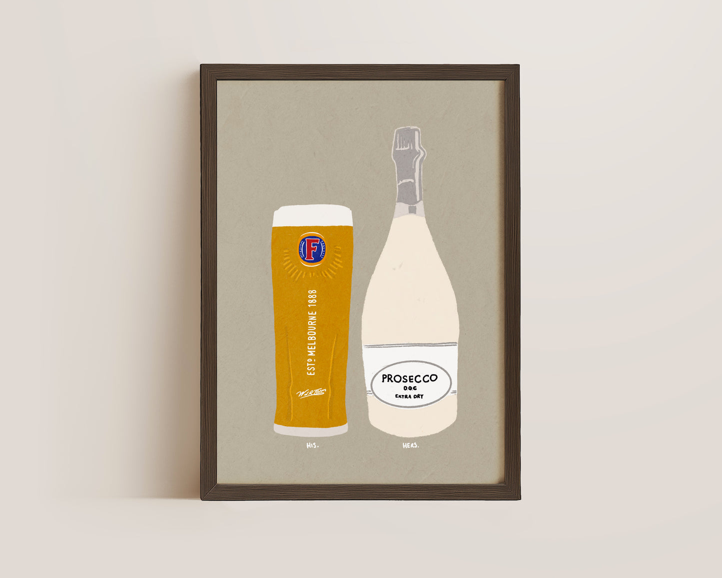 Fosters & Prosecco Print