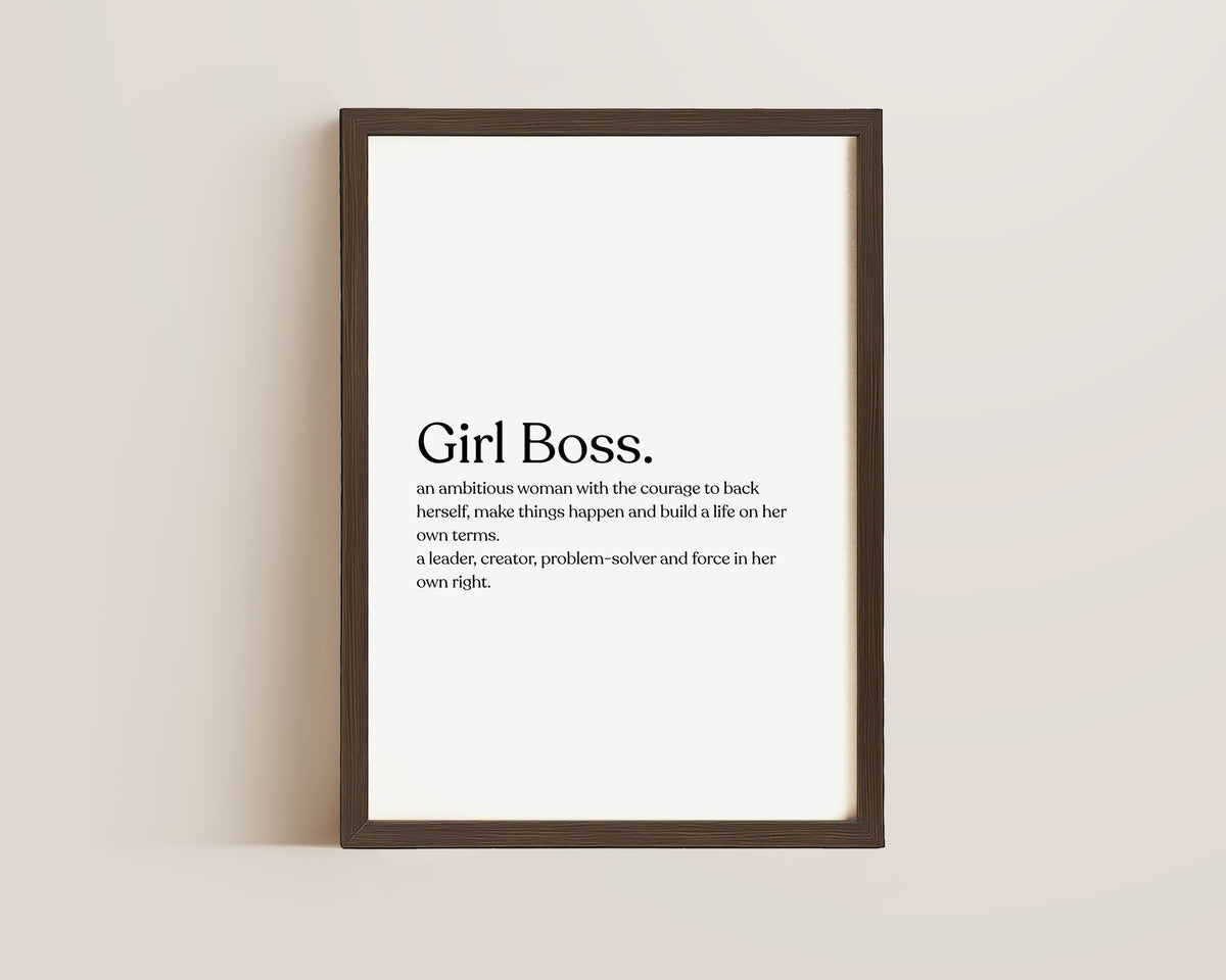 Girl-Boss Definition Print