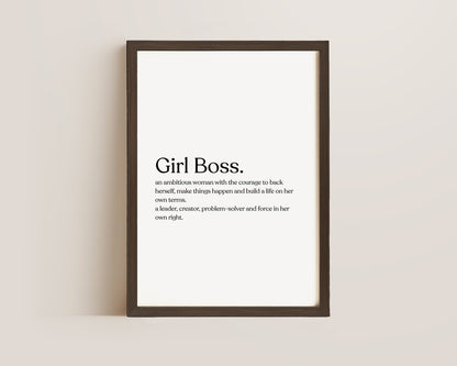 Girl-Boss Definition Print