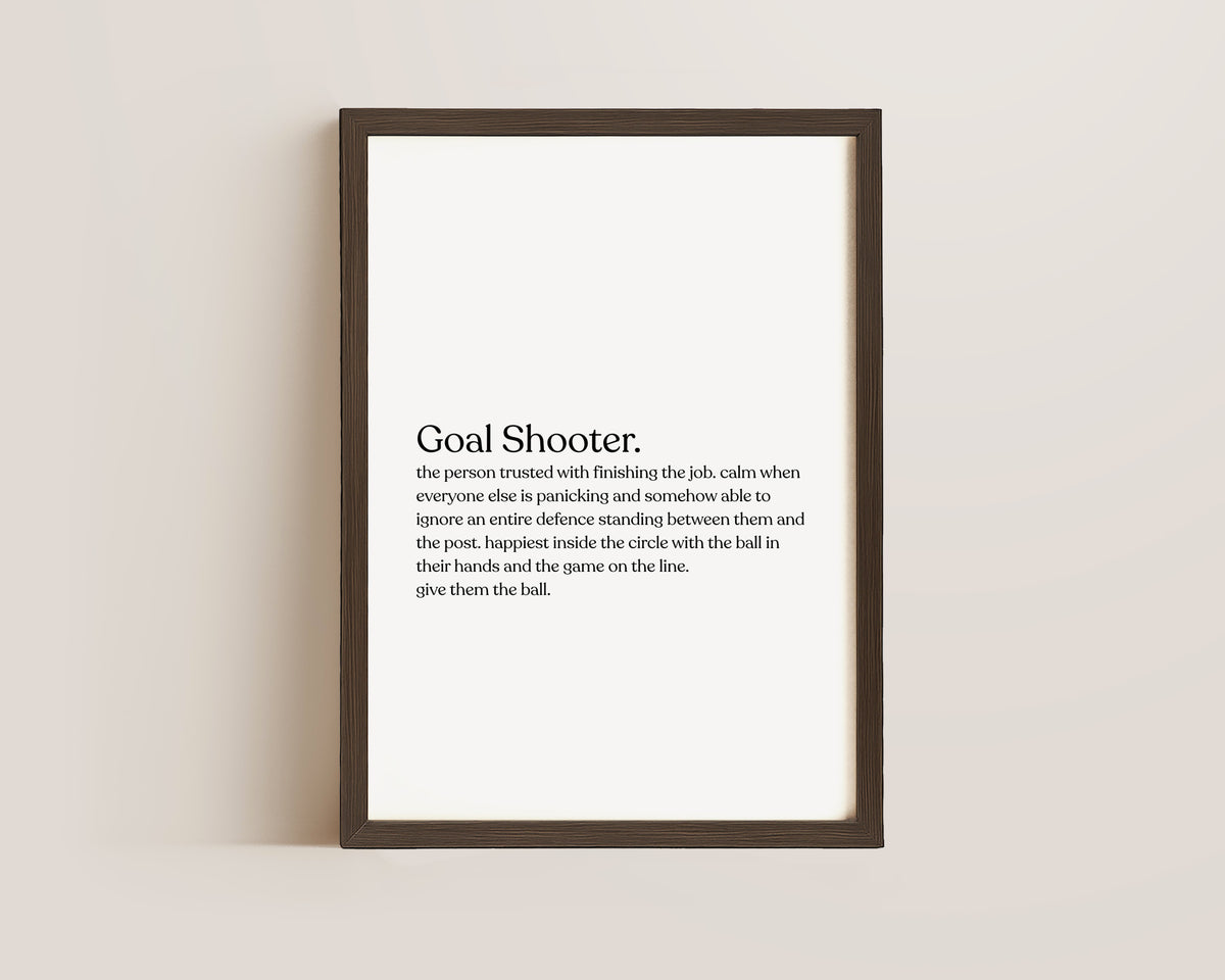 Goal Shooter Definition Print
