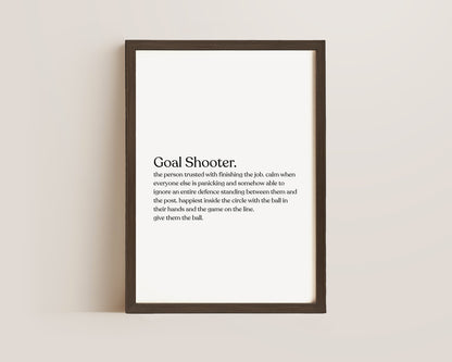 Goal Shooter Definition Print