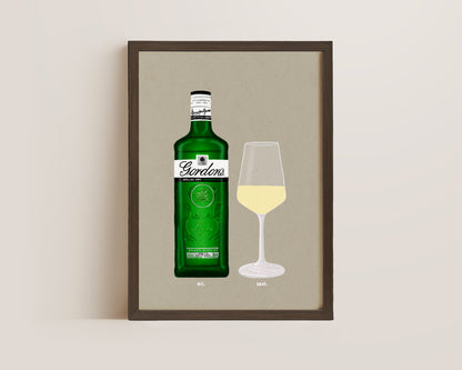Gordon's Gin & White Wine Print