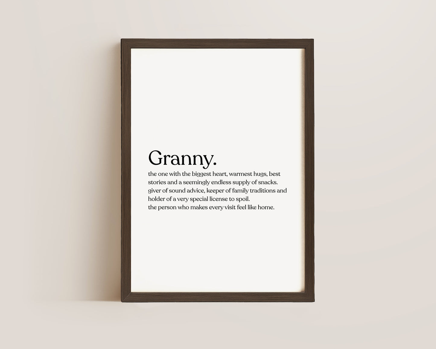 Granny Definition Print