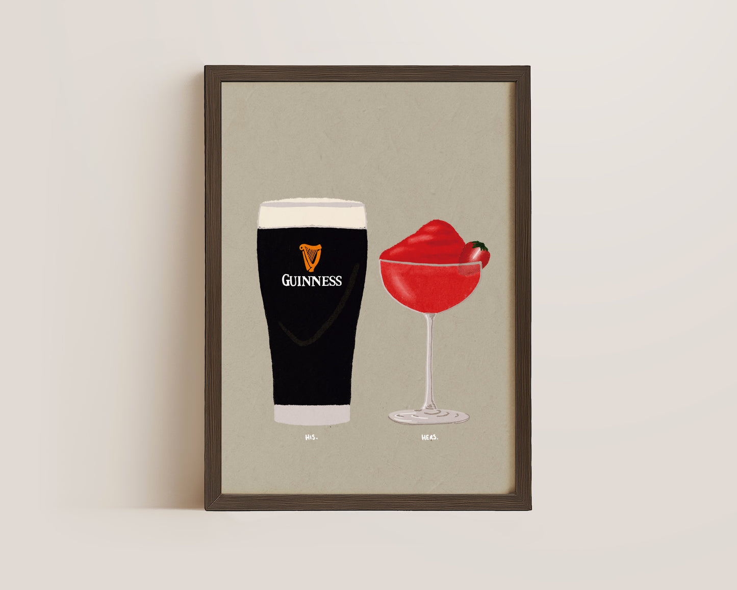 Guinness & Frozen Strawberry Daiquiri Print