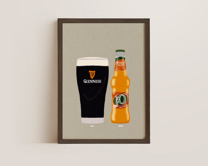Guinness & J20 Orange Print