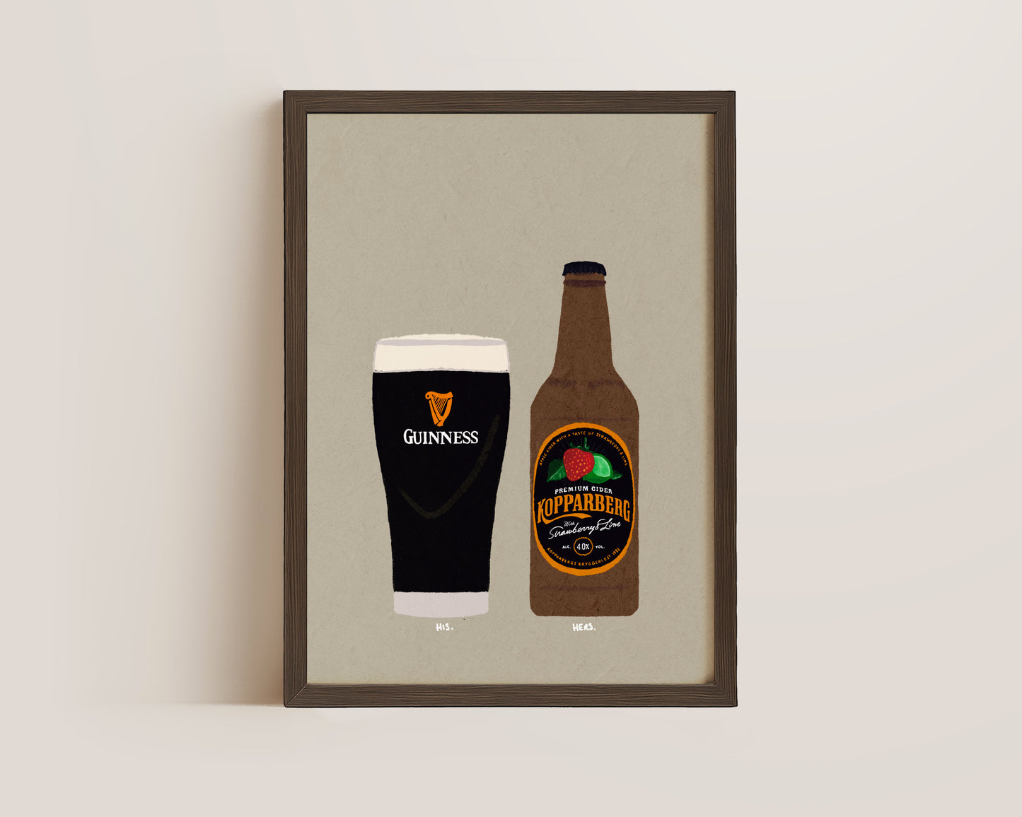 Guinness & Strawberry Lime Kopparberg Print