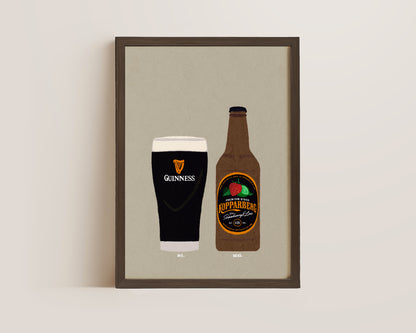 Guinness & Strawberry Lime Kopparberg Print