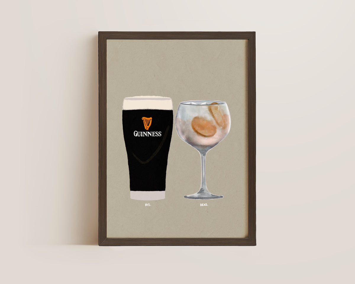 Guinness & Orange Gin Print