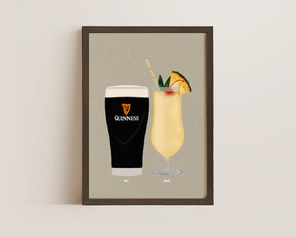 Guinness & Pina Colada Print