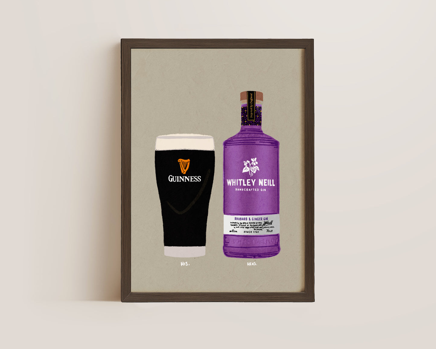 Guinness & Rhubarb Ginger Gin Print