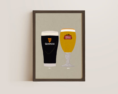 Guinness & Stella Print