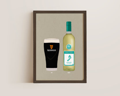 Guinness & White Moscato Print