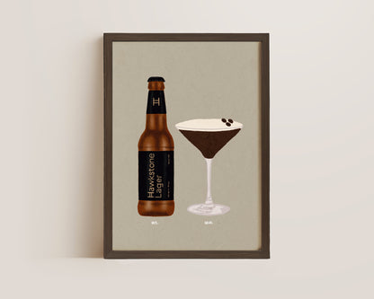 Hawkstone Lager & Espresso Martini Print