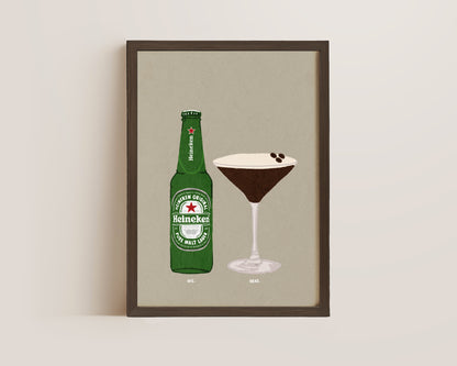 Heineken & Espresso Martini Print
