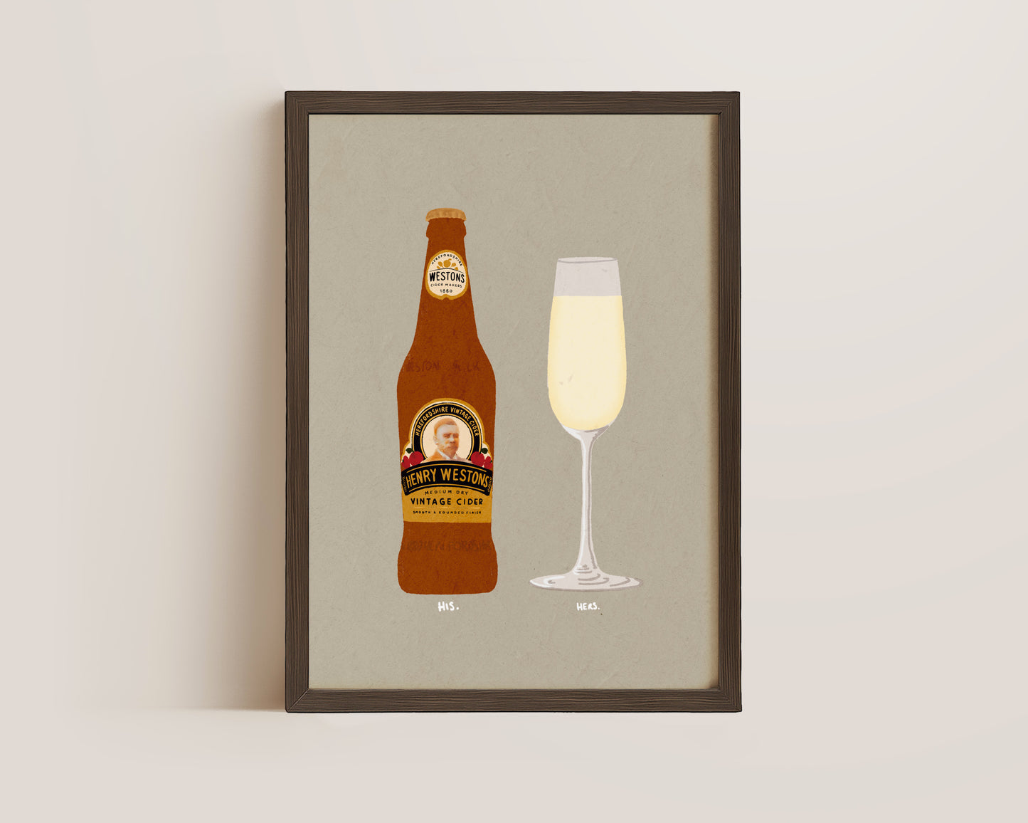 Henry Westons & Prosecco Glass Print