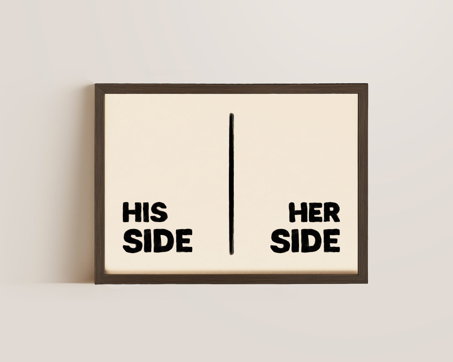 His Side Her Side Print