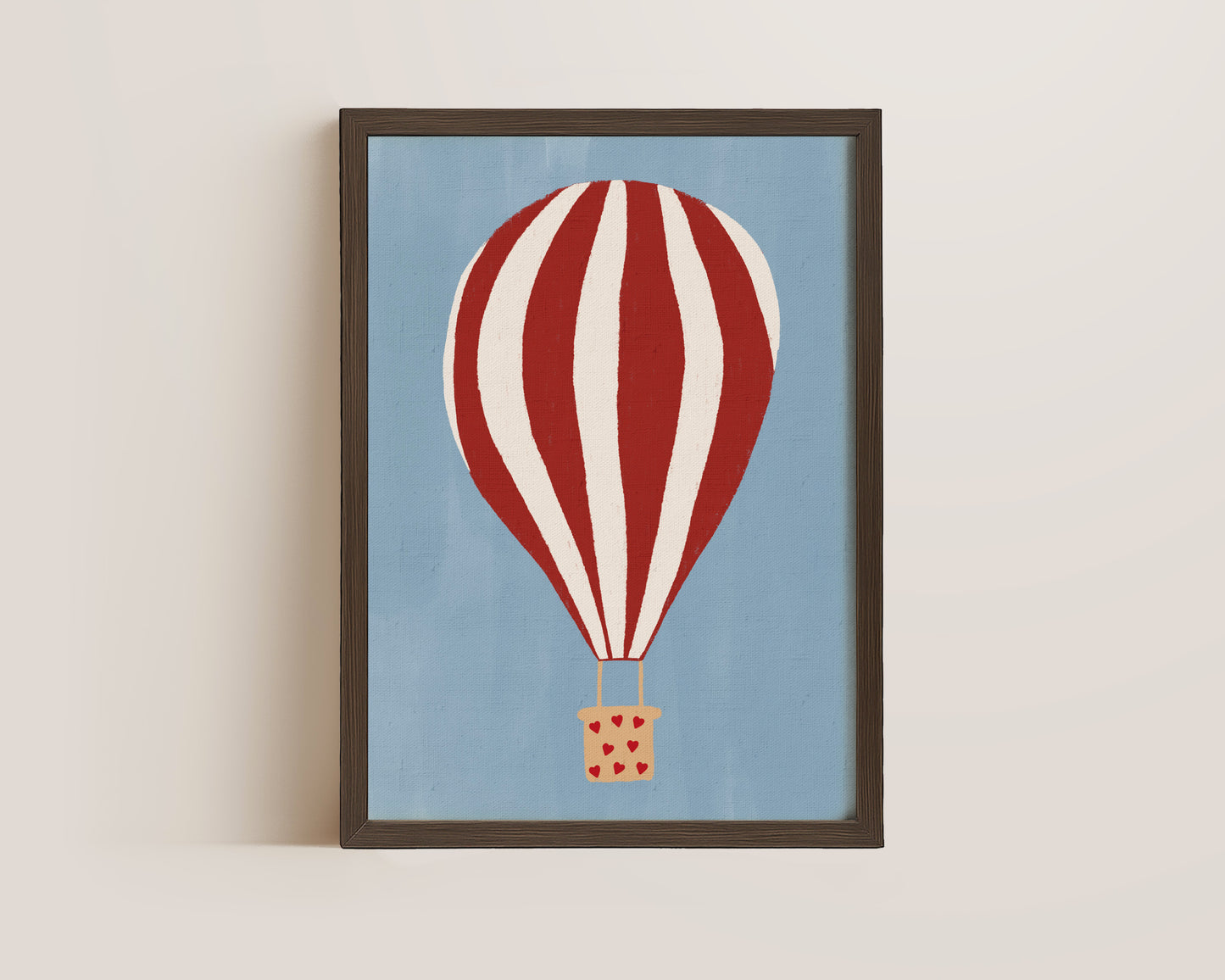 Heart Air Balloon Print