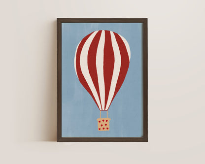 Heart Air Balloon Print