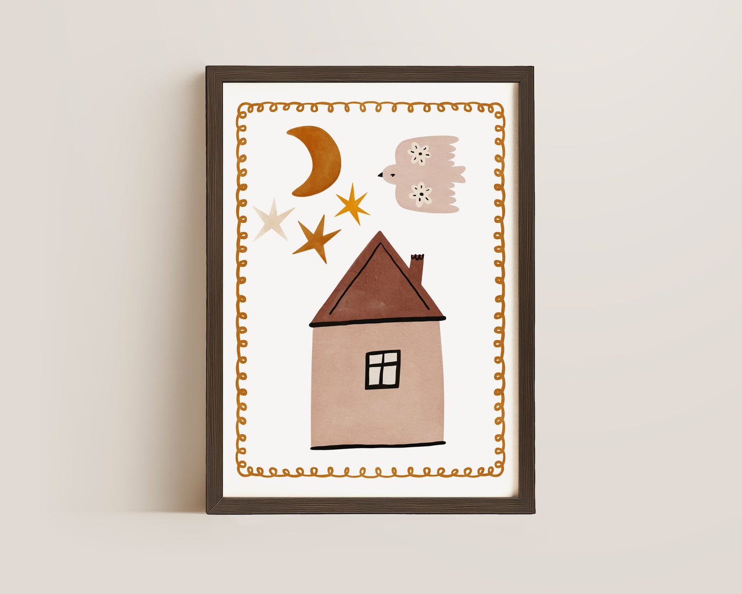 Stars & Moon Print