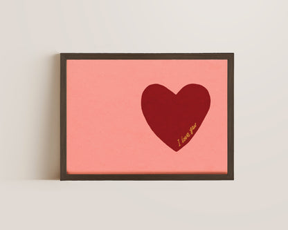 I Love You Heart Print