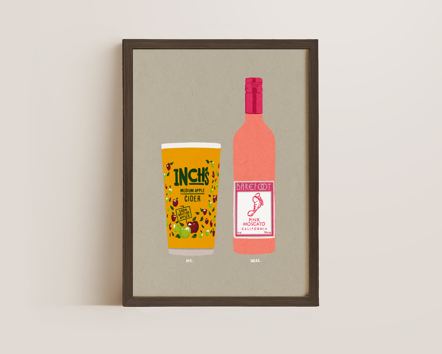 Inch's & Pink Moscato Print