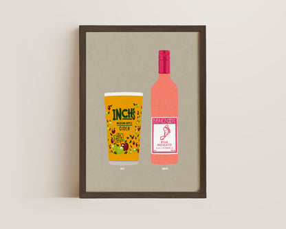 Inch's & Pink Moscato Print