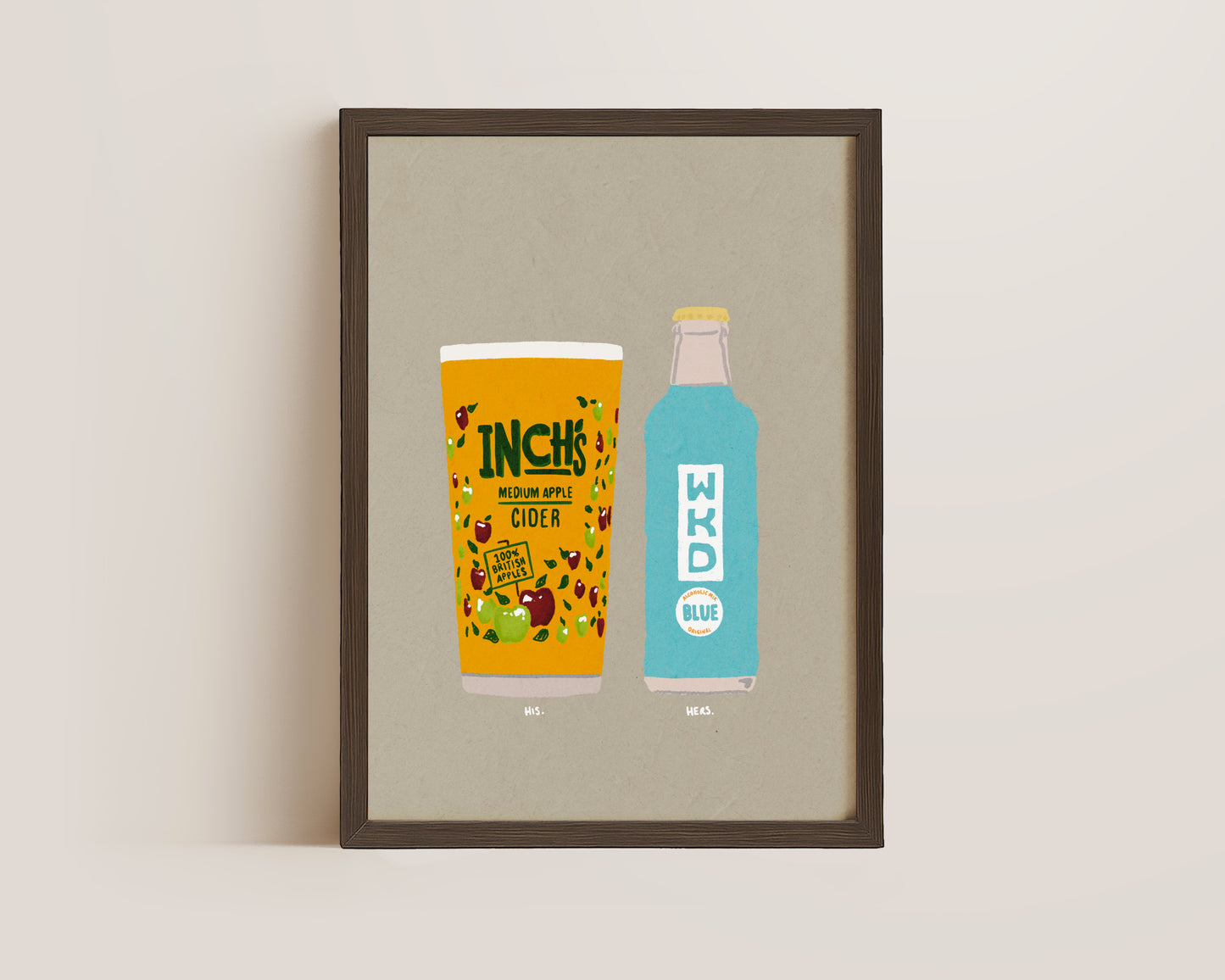 Inch's & Blue WKD Print